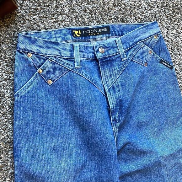 Rockies Riveted Rare Size 12 starched jeans long tall - Picture 1 of 7